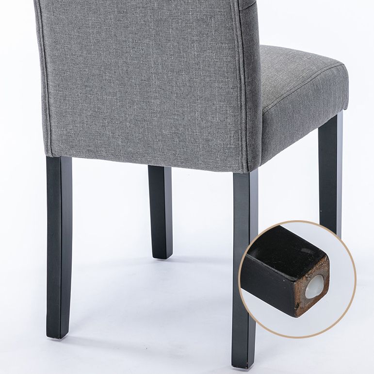 Modern Solid Back Kitchen Dining Side Chair with Black Wood Legs Dining Side Chair Clearhalo ' kitchen&dining_furn' 'Dining Chairs' 'Dining Tables & Seating' 'dining_chair' 'furn' 'furn_dining_chair' 'Furniture' 'furniture_dining_chair' 'Kitchen & Dining Furniture' 'kitchen' 1200x1200_705b64b6-f518-4b2d-be07-6d47e49459d0