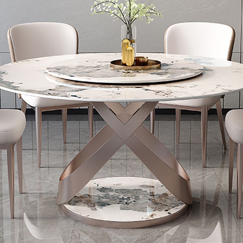 Stone Top Dining Table Round Modern Dining Table with Pedestal Base Clearhalo 'Dining Tables & Seating' 'Dining Tables' 'dining_table' 'furn' 'furn_dining_table' 'Furniture' 'furniture_dining_table' 'Kitchen & Dining Furniture' 'kitchen' 'kitchen_dining_table' 1200x1200_705cebed-8d2f-456f-b4c6-751b2bbfbbe2