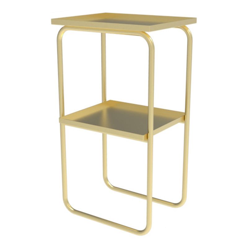 16,5 "W x 30" H Tavolo da notte in metallo moderno con 2 ripiani