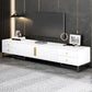 16 - Inch H Scandinavian TV Stand Console , Wood / Stone TV Stand With Storage