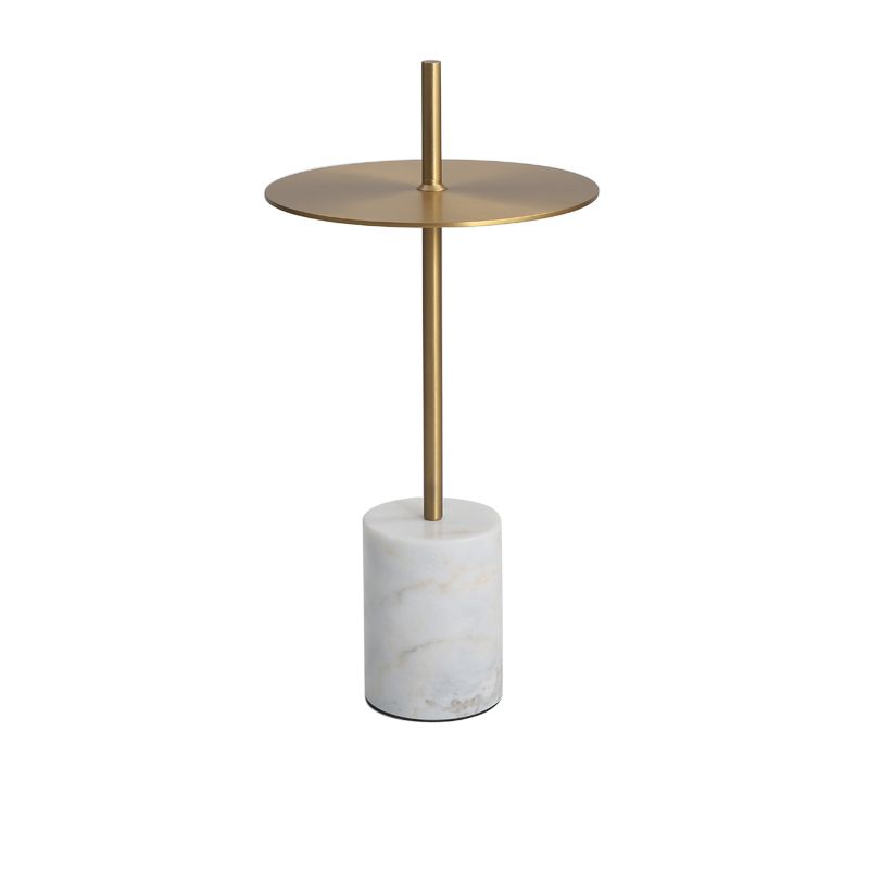 Marble Pedestal End Table Metal Black/ Gold Round Side End Table Clearhalo 'Coffee & Accent Tables' 'End & Side Tables' 'end_side_table' 'end_side_tables' 'furn' 'furn_end_side_tables' 'Furniture' 'furniture_end_side_table' 'Living Room Furniture' 1200x1200_705fbef8-987e-444b-869f-d477a861097e