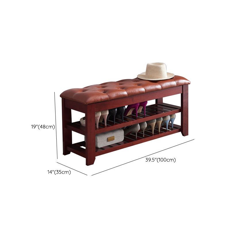 Traditional Entryway Bench Solid Wood Bench with Upholstered Clearhalo 'Benches' 'Chairs & Seating' 'furn' 'furn_benches' 'Furniture' 'Living Room Furniture' 1200x1200_705fc543-f086-489e-8323-1d419114b82d