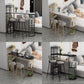 Glam Style Table in Iron Top and Faux Marble with Shelf Milk Tea Shop Bar Table Clearhalo 'Bar Furniture' 'Bar Tables' 'bar_tables' 'furn' 'furn_bar_tables' 'Furniture' 'furniture_bar_tables' 'Kitchen & Dining Furniture' 1200x1200_705fd68b-9388-4705-9774-67c5a5d72288