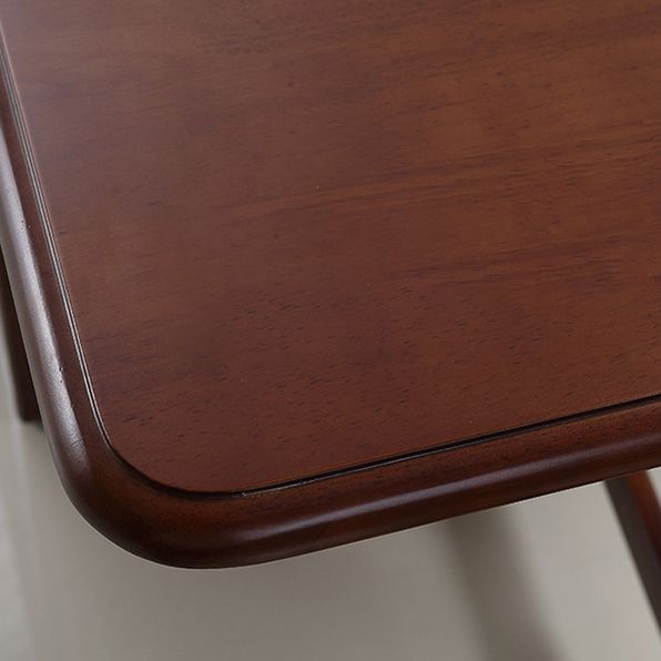 Mid-Century Modern Dining Table Rubberwood Solid Wood Table with Wood Base Clearhalo ' dining_table' 'Dining Tables & Seating' 'Dining Tables' 'furn' 'furn_dining_table' 'Furniture' 'furniture_dining_table' 'Kitchen & Dining Furniture' 'kitchen&dining_furn' 'kitchen' 'kitchen_dining_table' 1200x1200_70600999-2665-4808-80ac-cbba89a6beb9