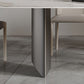 Modern Rectangle Dining Table Stone Top Table with Stainless Steel Sled Base Clearhalo ' dining_table' 'Dining Tables & Seating' 'Dining Tables' 'furn' 'furn_dining_table' 'Furniture' 'furniture_dining_table' 'Kitchen & Dining Furniture' 'kitchen&dining_furn' 'kitchen' 'kitchen_dining_table' 1200x1200_7060fd41-949d-4297-98f8-66e56ad3e8b7