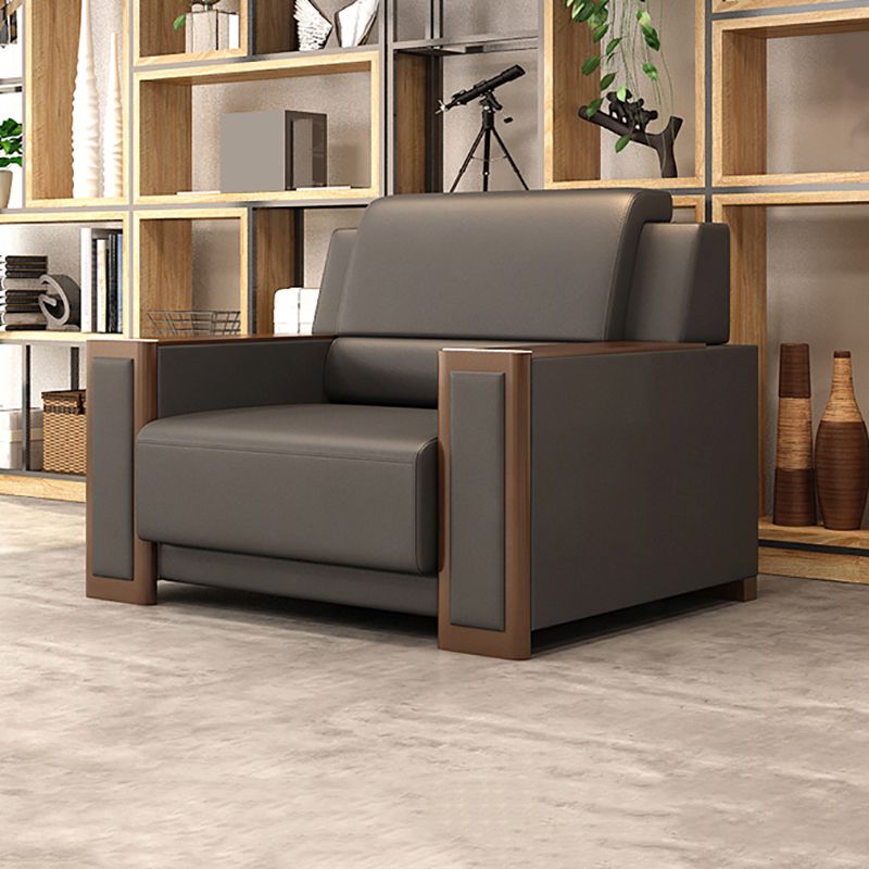 Contemporary Tight Back Single Cushion Seat Sofa 35.43"High Square Arm Sofa, Gray Clearhalo 'furn' 'furn_sofas' 'Furniture' 'furniture_sofas' 'kitchen' 'kitchen_sofas' 'Living Room Furniture' 'Sofa' 'sofas' 1200x1200_70611f94-5d5f-46b1-b923-08f029eddcdc