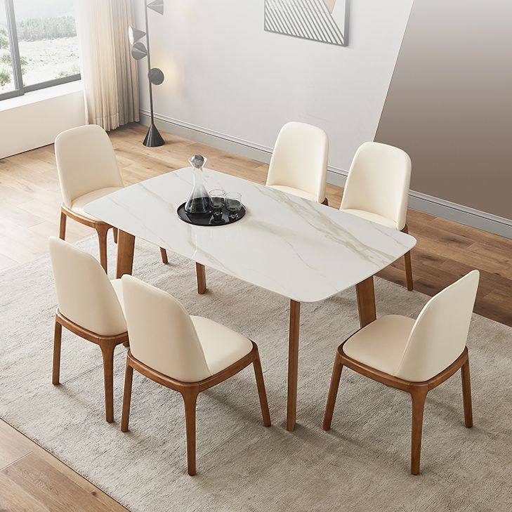 Solid Wood Mid-Century Modern Table Rectangle White Sintered Stone Top Table Clearhalo ' dining_table' 'Dining Tables & Seating' 'Dining Tables' 'furn' 'furn_dining_table' 'Furniture' 'furniture_dining_table' 'Kitchen & Dining Furniture' 'kitchen&dining_furn' 'kitchen' 'kitchen_dining_table' 1200x1200_706131b3-e871-46d8-b963-4d750a49870d