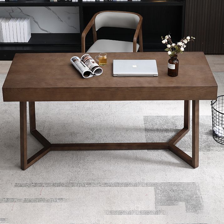 Solid Wood Contemporary Rectangular Dining Table Ash Wood Top Table with Trestle Base Clearhalo ' dining_table' 'Dining Tables & Seating' 'Dining Tables' 'furn' 'furn_dining_table' 'Furniture' 'furniture_dining_table' 'Kitchen & Dining Furniture' 'kitchen&dining_furn' 'kitchen' 'kitchen_dining_table' 1200x1200_706155e8-1599-4332-8e3e-c9e0e758308d