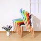 Plastic Stackable Armless Dining Chairs Open Back Side Chair with Wood Legs Clearhalo ' kitchen&dining_furn' 'Dining Chairs' 'Dining Tables & Seating' 'dining_chair' 'furn' 'furn_dining_chair' 'Furniture' 'furniture_dining_chair' 'Kitchen & Dining Furniture' 'kitchen' 1200x1200_70615750-fecb-47ad-883a-774bb1825654