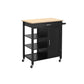 Estilo moderno 35.83 "H Cart de cocina enrollable H Madera Rectangular Kitchen Island Cart