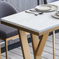 1/2/3/5/7-delige moderne rechthoekige pubtafelset Bistrotafelset met gesinterd stenen blad