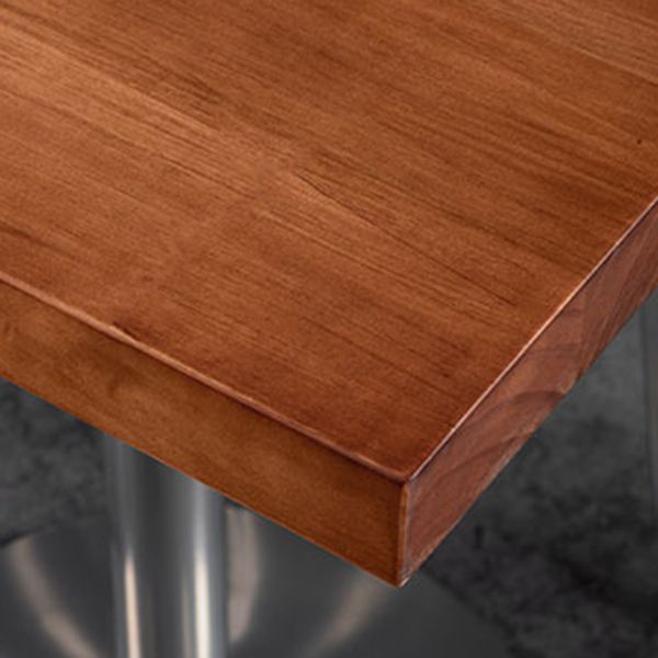 Industrial Style Solid Wood Dining Table Brown Table with Metal Base for Dinning Room Clearhalo ' dining_table' 'Dining Tables & Seating' 'Dining Tables' 'furn' 'furn_dining_table' 'Furniture' 'furniture_dining_table' 'Kitchen & Dining Furniture' 'kitchen&dining_furn' 'kitchen' 'kitchen_dining_table' 1200x1200_7065d393-478c-47c5-819c-4aaba3226a80
