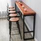 Juego de mesa de bar contemporáneo, mesa de mostrador rectangular de madera maciza de 1/6/11 piezas