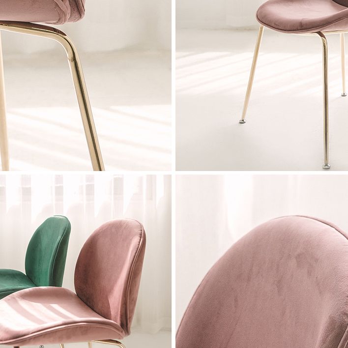 Scandinavian Style Metal Chairs Home Solid Back Armless Chairs for Kitchen Clearhalo ' kitchen&dining_furn' 'Dining Chairs' 'Dining Tables & Seating' 'dining_chair' 'Furniture' 'furniture_dining_chair' 'Kitchen & Dining Furniture' 'kitchen' 1200x1200_706804f5-2c07-44c3-bc7d-843553c0b9da