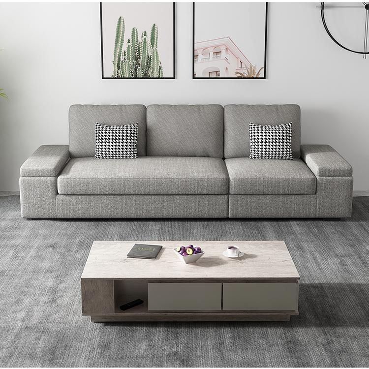 静止したストレージスリップカバーされた正方形のアームグレークッションソファ