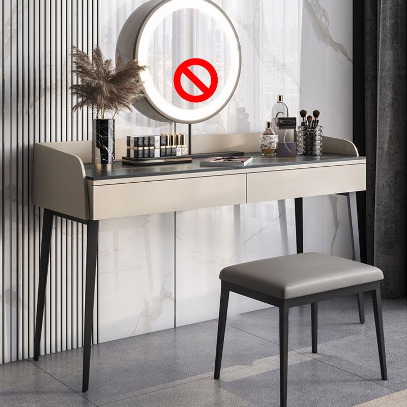 2-Drawer Make-up Vanity Contemporary Makeup Vanity Desk Table Clearhalo 'Bedroom Furniture' 'furn' 'furn_makeup_vanities' 'Furniture' 'Makeup Vanities' 'makeup_vanities' 1200x1200_70692692-cf15-4e2c-adcf-f946d13de66a