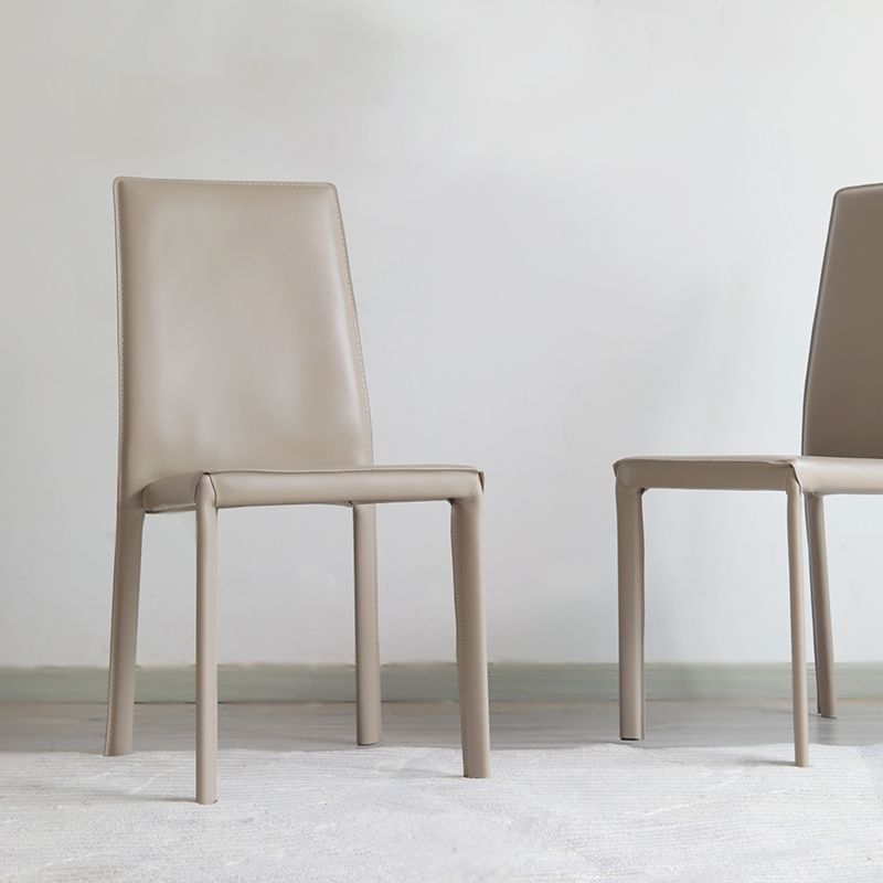 Modern Simple Side Chair Faux Leather Side Dining Chair for Home Use Clearhalo 'Dining Chairs' 'Dining Tables & Seating' 'dining_chair' 'furn' 'furn_dining_chair' 'Furniture' 'Kitchen & Dining Furniture' 1200x1200_7069e862-47ef-4ba5-83f0-91819c6e17c5