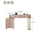 Glam Bedroom 5-Drawers Marble Metal Straight Feet Make-up Vanity