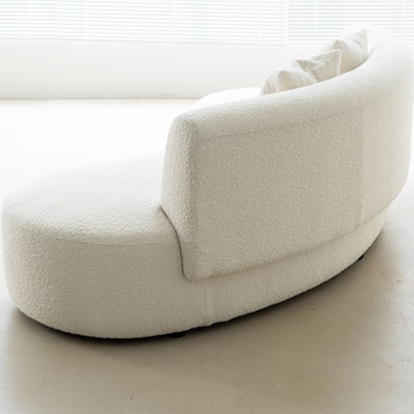 Contemporain 27,5 "H Canapa en laine avec dos sans bras et serré incurvé pour le salon