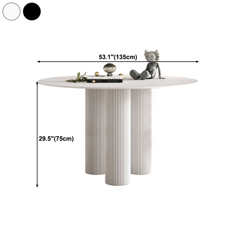 Round Dining Table Stone Top Dining Table with MDF Base for Dining Room Clearhalo 'Dining Tables & Seating' 'Dining Tables' 'dining_table' 'furn' 'furn_dining_table' 'Furniture' 'furniture_dining_table' 'Kitchen & Dining Furniture' 'kitchen' 'kitchen_dining_table' 1200x1200_706c9a09-f21a-497a-9937-2427fafd3887