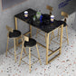 Contemporary Stone Trestle Counter Table Bistro Bar Height Cocktail Table in Gold Clearhalo 'Bar Furniture' 'Bar Tables' 'bar_tables' 'furn' 'furn_bar_tables' 'Furniture' 'furniture_bar_tables' 'Kitchen & Dining Furniture' 1200x1200_706e1f9f-2cd6-44ff-a405-656db5cc146a