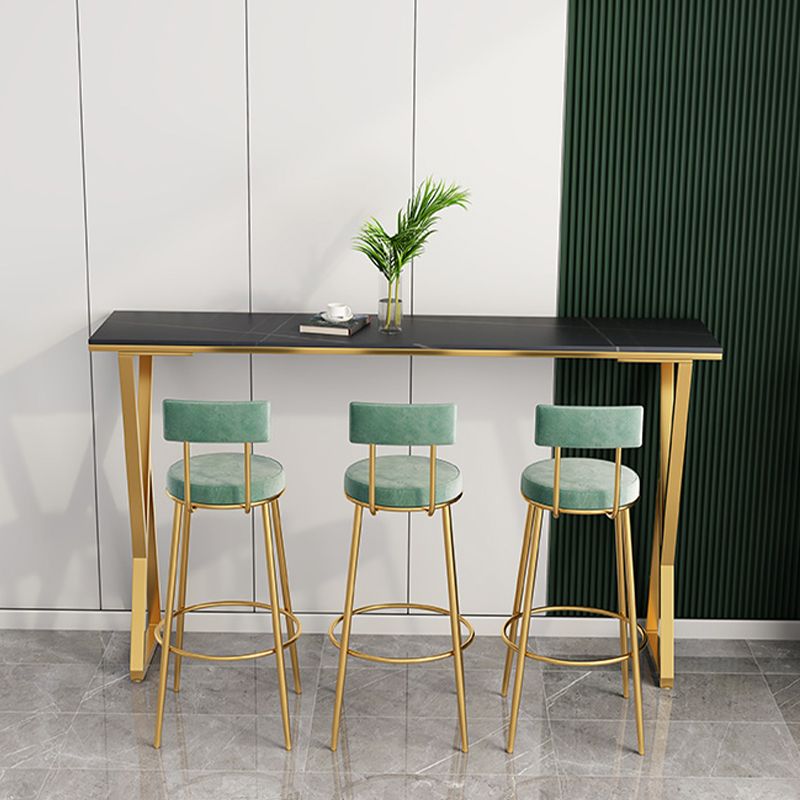 Tabouret de comptoir en velours scandinave tabouret de bar à hauteur pour le salon