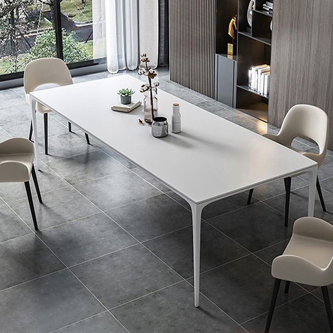 Simplicity Sintered Stone Rectangle Table 4 Legs Base Table for Home Clearhalo ' dining_table' 'Dining Tables & Seating' 'Dining Tables' 'Furniture' 'furniture_dining_table' 'Kitchen & Dining Furniture' 'kitchen&dining_furn' 'kitchen' 'kitchen_dining_table' 1200x1200_7070d45a-6c58-4e48-ae50-8ac842305f75
