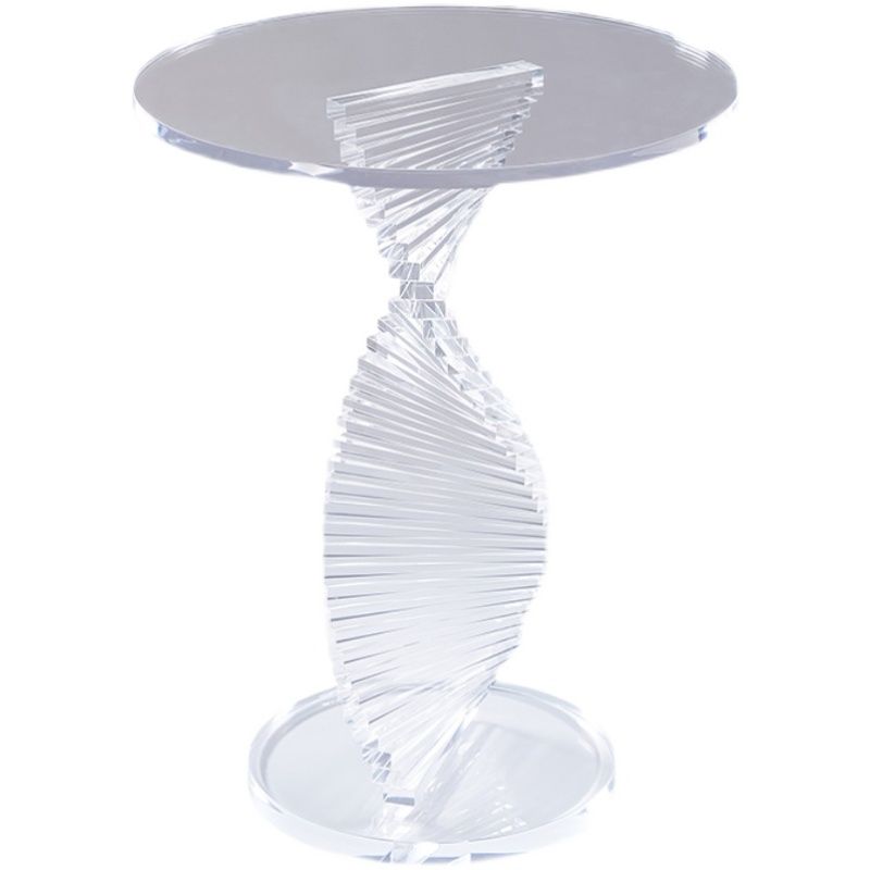 Tavolo laterale glam largo 18 "Piedistale acrilico Clear Accent Table