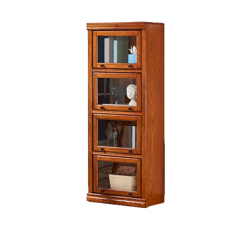 Mid-Century Modern Side Cabinet Square Accent Cabinet with Glass Paned Clearhalo 'Cabinets & Chests' 'cabinets_chests' 'furn' 'furn_cabinets_chests' 'Furniture' 'Living Room Furniture' 1200x1200_70721255-73fc-4ca8-a5a8-c72eb893aad7