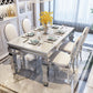 4 Legs Dining Table Victorian Style Rectangle Marble Dinette Table Clearhalo 'Dining Tables & Seating' 'Dining Tables' 'dining_table' 'furn' 'furn_dining_table' 'Furniture' 'Kitchen & Dining Furniture' 1200x1200_7073ca0c-c646-48af-b07f-d21ef634f23e