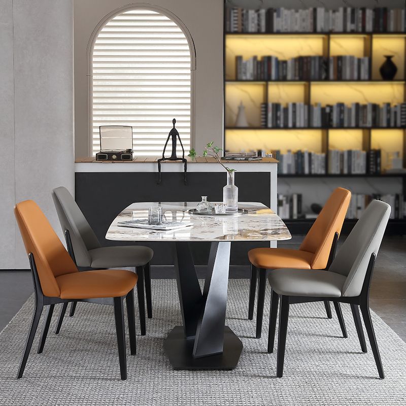 Industrial Leather Restaurant Side Chair Matte Finish Parsons Dining Chair (Set of 2) Clearhalo ' kitchen&dining_furn' 'Dining Chairs' 'Dining Tables & Seating' 'dining_chair' 'furn' 'furn_dining_chair' 'Furniture' 'furniture_dining_chair' 'Kitchen & Dining Furniture' 'kitchen' 1200x1200_7073d25d-b1d1-4fb8-bd12-0ed4e4087699