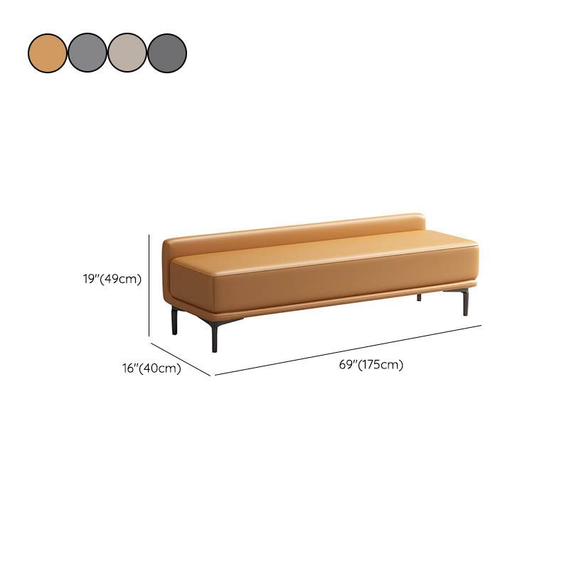 Banca da letto moderna da letto a sedere a colori solidi con rivestimento imbottito