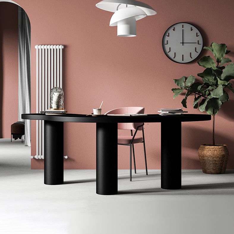 Modern Solid Wood Dining Table 3 Legs Dining Table for Dining Room Clearhalo 'Dining Tables & Seating' 'Dining Tables' 'dining_table' 'furn' 'furn_dining_table' 'Furniture' 'furniture_dining_table' 'Kitchen & Dining Furniture' 'kitchen' 'kitchen_dining_table' 1200x1200_707548e3-a494-4e45-ae20-1e484515dae9