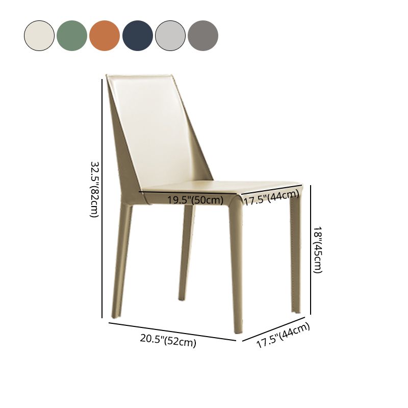 Modern Leather Dining Room Chairs Armless Metal Dining Chairs for Restaurant Use Clearhalo ' kitchen&dining_furn' 'Dining Chairs' 'Dining Tables & Seating' 'dining_chair' 'furn' 'furn_dining_chair' 'Furniture' 'furniture_dining_chair' 'Kitchen & Dining Furniture' 'kitchen' 1200x1200_7077668b-fb4b-4405-8bf0-c667d0cd0d2d