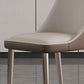 Sillas de comedor sin brazo de cuero sintética sillas laterales glamorosas con base de metal