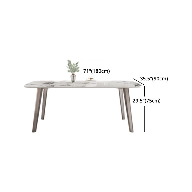 Designer Style Sintered Stone Top Dining Set Rectangle 1/4/5/7 Pieces Dining Table Set Clearhalo 'Dining Room Sets' 'Dining Tables & Seating' 'dining_room_set' 'furn' 'furn_dining_room_set' 'Furniture' 'furniture_dining_room_set' 'Kitchen & Dining Furniture' 1200x1200_7078ccc1-541d-4e1f-9b4d-19900a9cb784