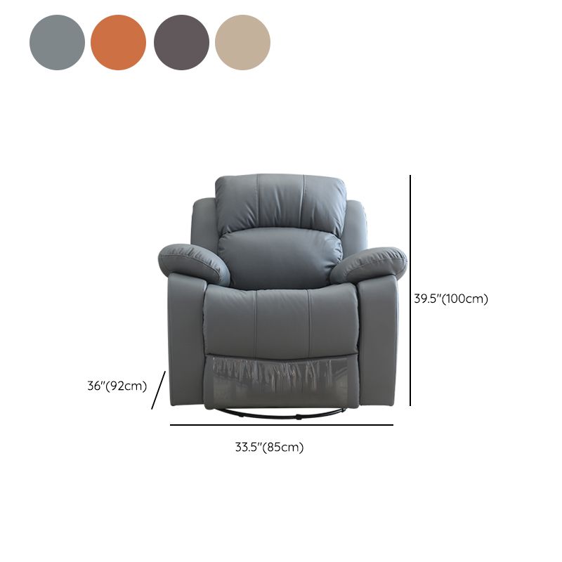 Contemporaneo home theater recliner in metallo rock manuale di botton di colore solido