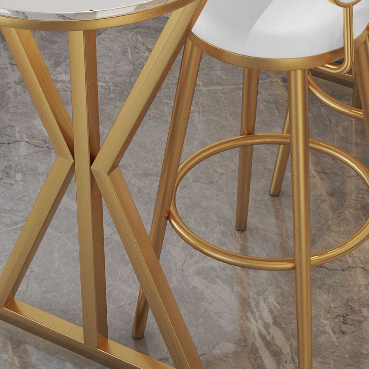 Glam 1/2/3/5 Pieces Sintered Stone Bar Table Set Fixed Table Counter Set for Dining Room Clearhalo 'Bar Furniture' 'furn' 'furn_home_bar_bar_sets' 'Furniture' 'Home Bars & Bar Sets' 'home_bar_bar_sets' 'Kitchen & Dining Furniture' 1200x1200_70791037-bb14-41fd-bd78-6f713ba85202