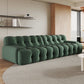 Modernistic Biscuit Back Sofa Tuxedo Arm Loveseat for Bonus Room