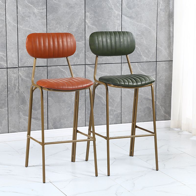 Quilted Rectangle Distressed Leather Barstool Industrial Indoor Tall Stool Clearhalo 'Bar Furniture' 'Bar Stools' 'bar_stools' 'furn' 'furn_bar_stools' 'furniture_bar_stools' 'Kitchen & Dining Furniture' 'kitchen&dining_furn' 'kitchen' 'kitchen_furn' Furniture' 1200x1200_707db3a3-1d53-4318-85bb-6ebcba26c35e