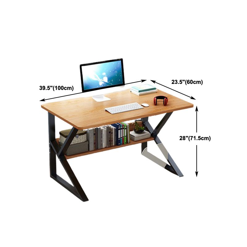 Metal and Wooden Writing Desk Industrial Rectangular Office Desk for Home Clearhalo 'furn' 'furn_office_desk' 'Furniture' 'Office Desks' 'Office Furniture' 'office_desk' 1200x1200_707e444d-842a-4d99-aa04-90df572979b6