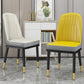 Scandinavian Style Metal Dining Chairs Dining Room Armless Cushioned Parsons Chair Clearhalo ' kitchen&dining_furn' 'Dining Chairs' 'Dining Tables & Seating' 'dining_chair' 'furn' 'furn_dining_chair' 'Furniture' 'furniture_dining_chair' 'Kitchen & Dining Furniture' 'kitchen' 1200x1200_707ed1fe-372f-4f56-8a25-c9f61972dede