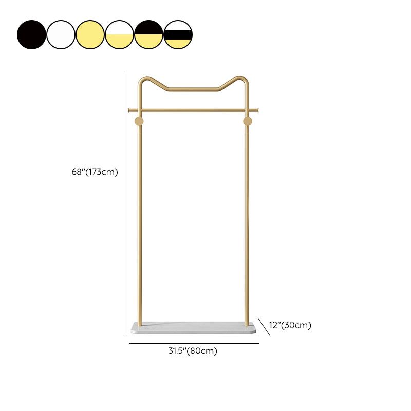Pastel de pasos contemporáneos Rail y ganchos colgantes de metal enmarcado de metal soporte de pasillo
