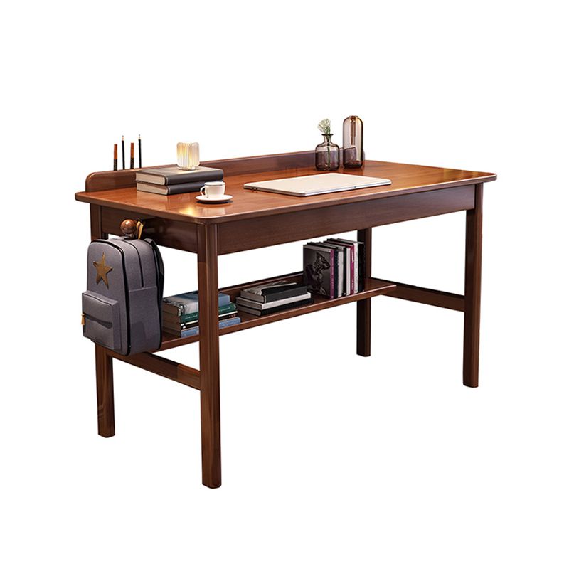 Modern massief houten thuiskantoor bureau 2 laden 29,5 inch H schrijfbureau