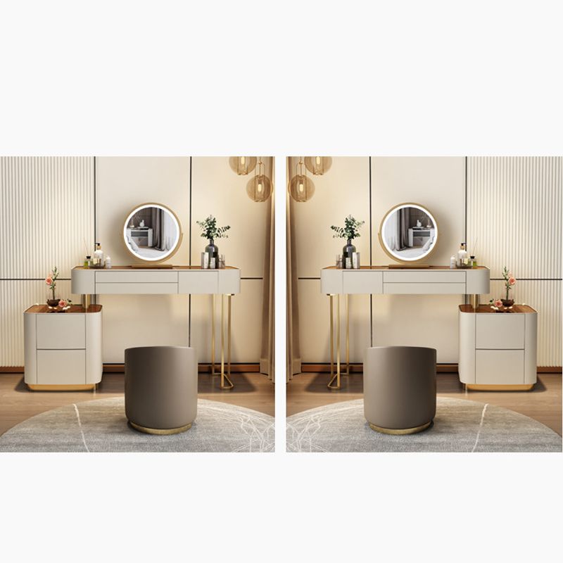 Tavoli da vanità contemporanei 5 cassetti vetro top -trucco da banco vanità