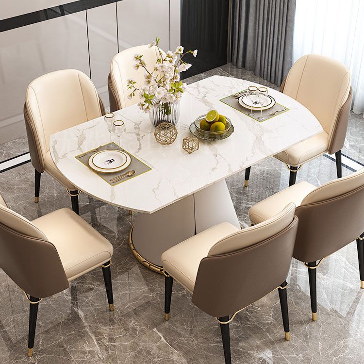 Nordic 1/4/5/7 Pieces Dining Set with Round Table and Leather Chairs Dinette Set Clearhalo 'Dining Room Sets' 'Dining Tables & Seating' 'dining_room_set' 'furn' 'furn_dining_room_set' 'Furniture' 'furniture_dining_room_set' 'Kitchen & Dining Furniture' 'kitchen&dining_furn' 'kitchen' 1200x1200_70810253-e0c1-4e16-b9cb-fd9faaec03e7