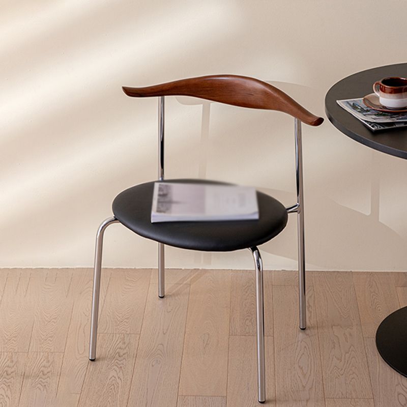 Contemporary Style Upholstered Side Chairs Cow Horn Armless Dining Chairs for Home Clearhalo ' kitchen&dining_furn' 'Dining Chairs' 'Dining Tables & Seating' 'dining_chair' 'furn' 'furn_dining_chair' 'Furniture' 'furniture_dining_chair' 'Kitchen & Dining Furniture' 'kitchen' 1200x1200_7082eee4-7d5a-47a7-a317-02167e20aa4b