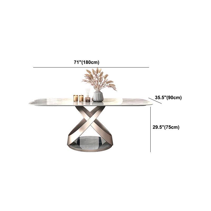 Ensemble de restauration Nordic Fritted Stone Top Rectangulaire 1/4/5/6/7 PIÈCES PIÈCES Table de table de salle à manger