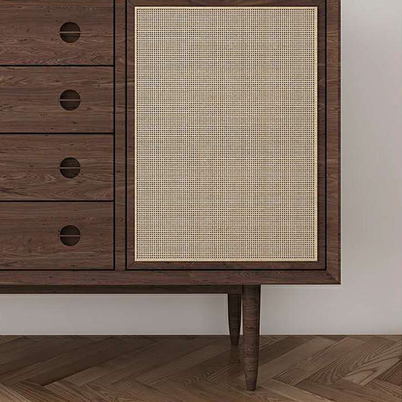 Modern Accent Cabinet Solid Wood With Doors 4 - Drawer Rectangle Cabinet Clearhalo 'Cabinets & Chests' 'cabinets_chests' 'furn' 'furn_cabinets_chests' 'Furniture' 'Living Room Furniture' 1200x1200_7083f5d1-191e-49ee-be13-6837dd76e659