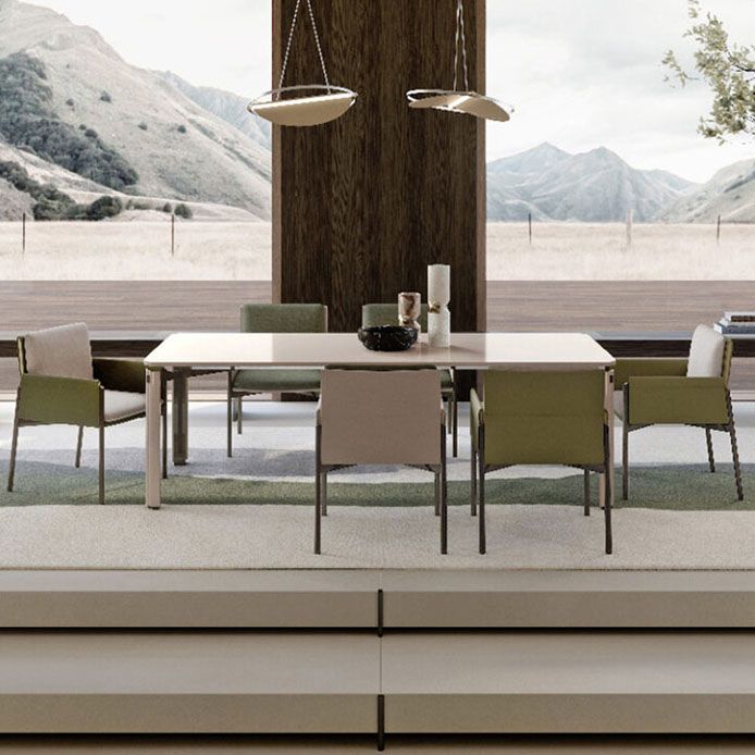 Gestoffeerde matte afwerking eetstoel designerstijl thuis stevige achterstoel stoel